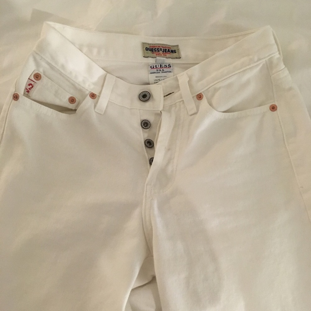 White vintage GUESS jeans